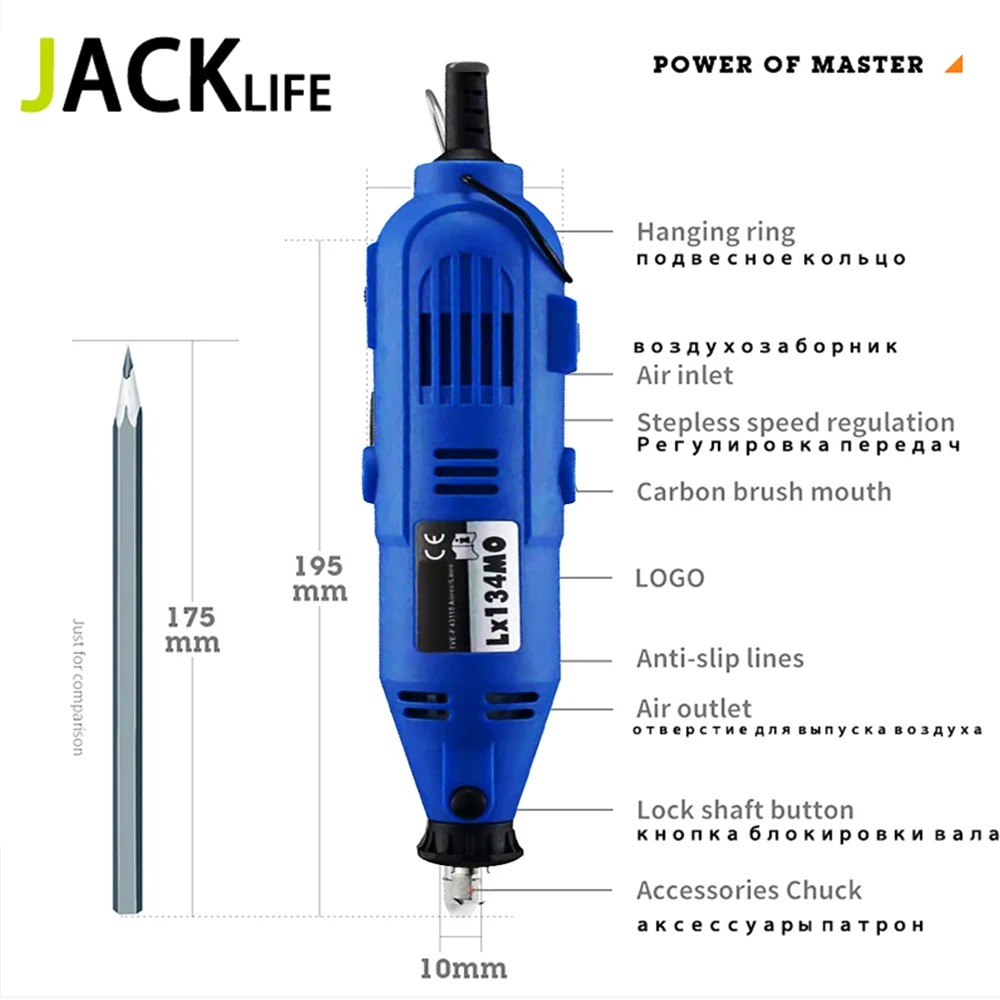Dremel Eléctrico Amoladora Pulidora con Juego de Herramientas Rotativas - Image 2