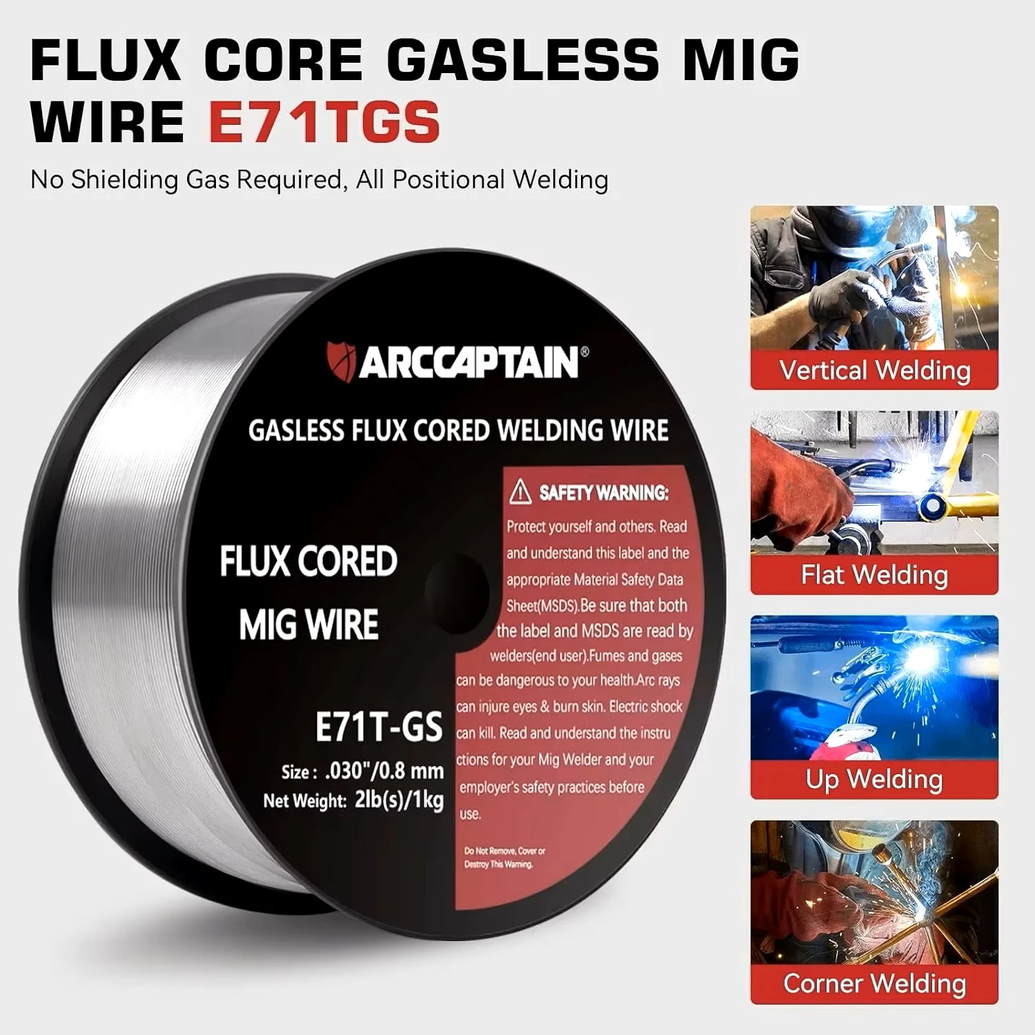 Alambre de Soldadura Sin Gas (Flux Core) 1KG MIG - Image 3