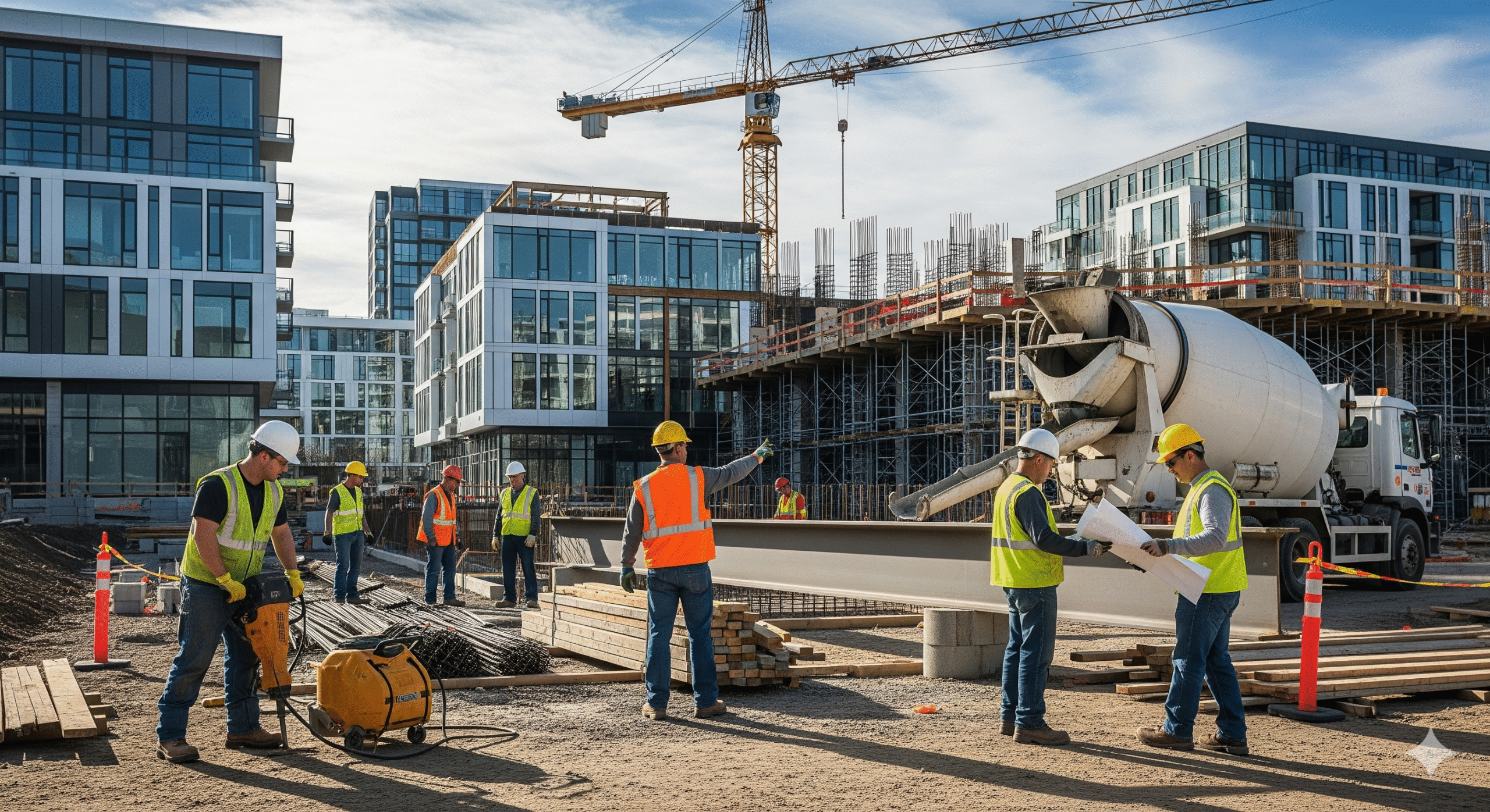 Construcción de edificio residencial
